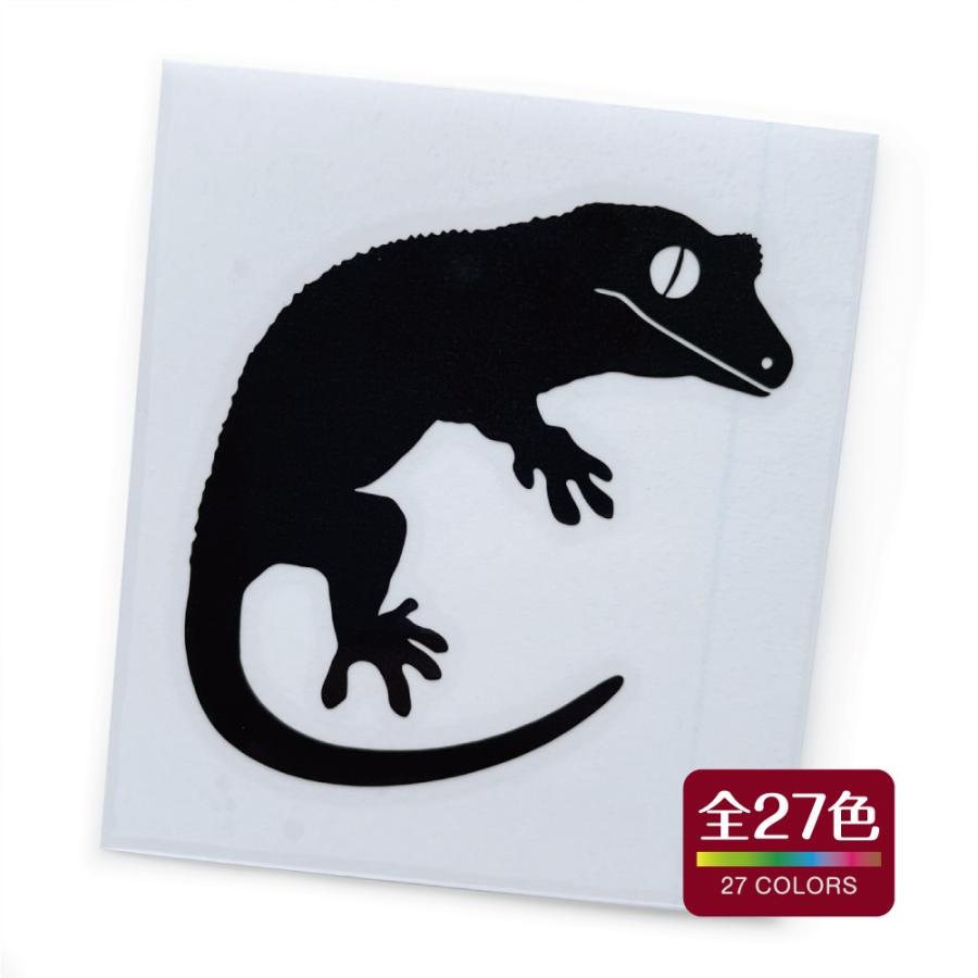 クレステッドゲッコー カッティング ステッカー 爬虫類 両生類 屋外