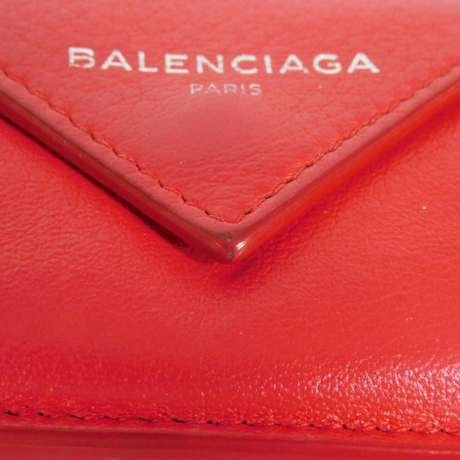 バレンシアガ ペーパー ミニ ウォレット 三つ折り財布 スナップボタン 