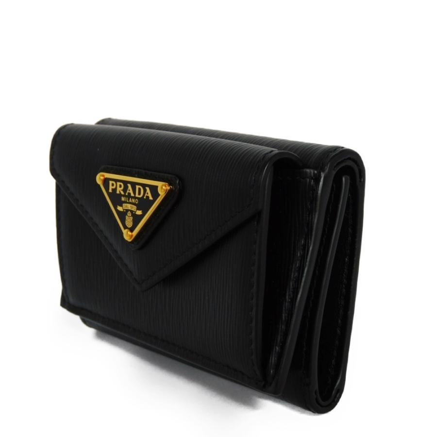 公式日本サイト PRADA プラダ 三つ折り財布 NERO ネロ VITELLO MOVE