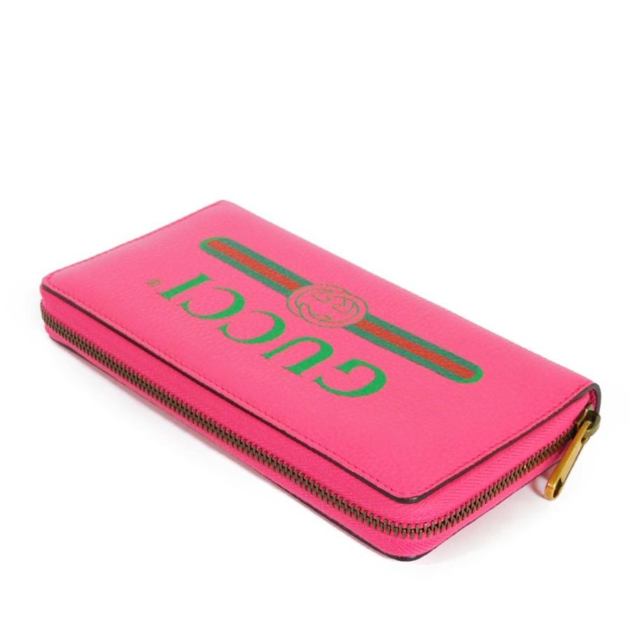 グッチ ジップアラウンドウォレット 長財布 ピンク ラウンドファスナー