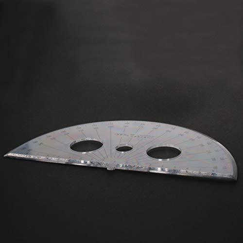 Utoolmart 分度器 アクリル分度器 180度 半円分度器 20cm 1個入り 数学分度器 プラスチック分度器 角度測定ルーラー|kroom|02