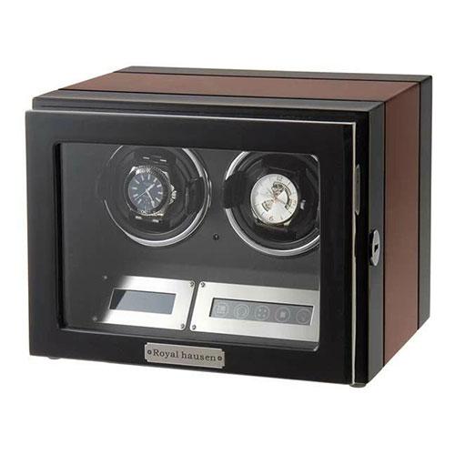 Royal hausen ロイヤルハウゼン ワインディングマシーン ワインダー 2本巻き上げ 液晶パネル リモコン付 GC03-D21EB_2