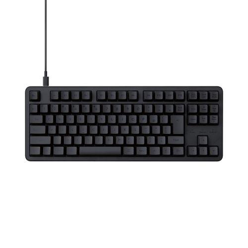 エレコム キーボード 有線 着脱式USBケーブル 静音 赤軸リニア テンキーレス ブラック TK-MC30UKPBK_1