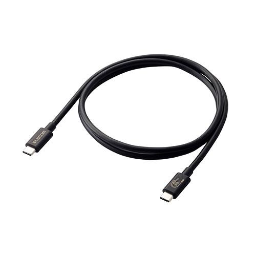 エレコム USB 80Gbps(USB4 Version2.0)認証ケーブル 従来の2倍のスピードを実現 ブラック USB4-V2CC10NBK