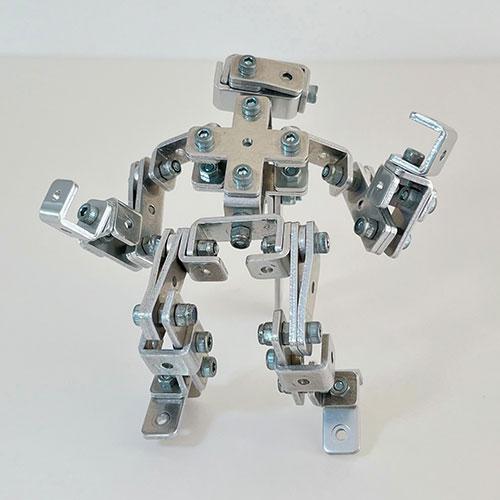 ザオーブロック ロボット シルバー 〔アルミ廃材を利用した環境配慮型(SDGs・サステナブル)組み立て玩具〕 Z-006-SL_4