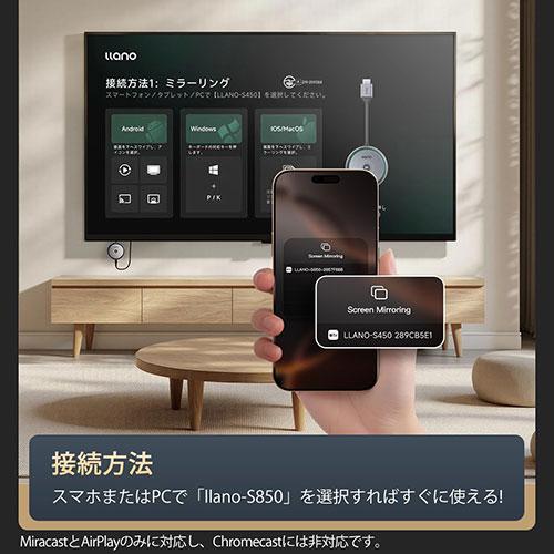 llano 4KワイヤレスHDMI受信機 S450 4K/30Hz 超低遅延 最大30m無線伝送