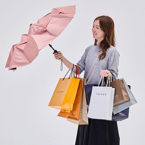 三国 60cm 電動折りたたみ傘 CAN 親指ひとつでラクラク開閉 片手で開けるスマート傘 ジェンダーレスデザイン ブラック C2100102 | ブランド登録なし | 04