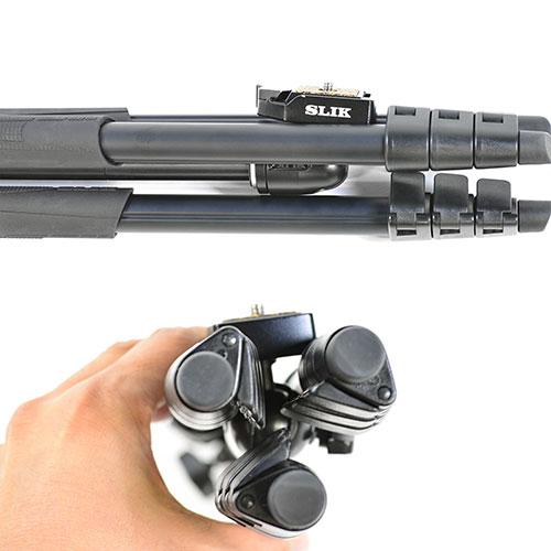 スリック SLIK エアリーS100 脚先を持って軽い力で開脚・反転が可能 縮長300mm/全高1014mm KEN07072