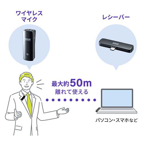サンワサプライ ワイヤレスマイク(マイク2台) MM-MCW02_2