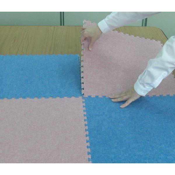 16枚セット ジョイントマット JC-45 グリーン 厚10mm×450mm×450mm セット寸法 1800mm×1800mm 洗える 日本製 防炎 | ブランド登録なし | 03