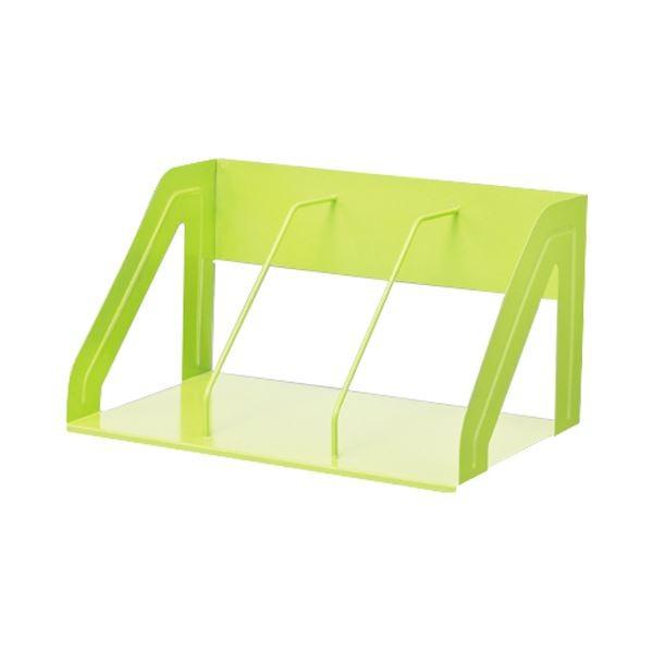 (まとめ) リヒトラブ ブックスタンド 黄緑 A-7345-6 1台 〔×2セット〕