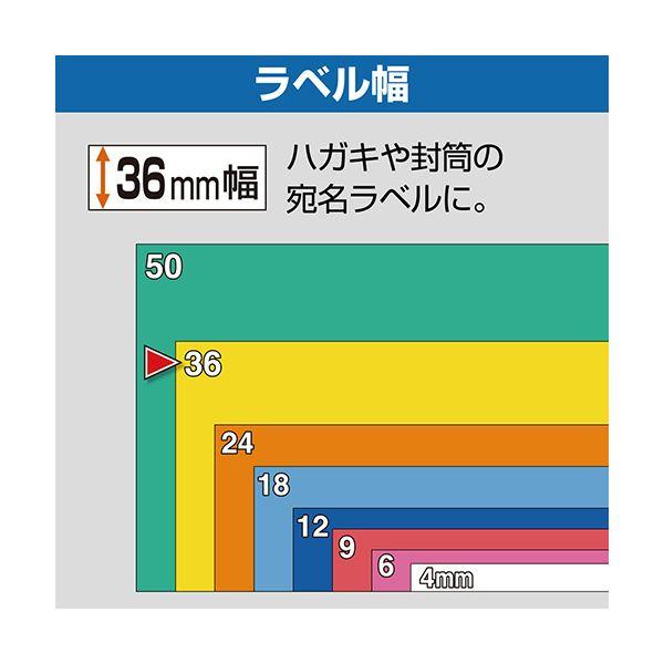 (まとめ) キングジム テプラ PRO テープカートリッジ マグネットテープ 36mm 赤/黒文字 SJ36R 1個 〔×4セット〕｜krypton｜05