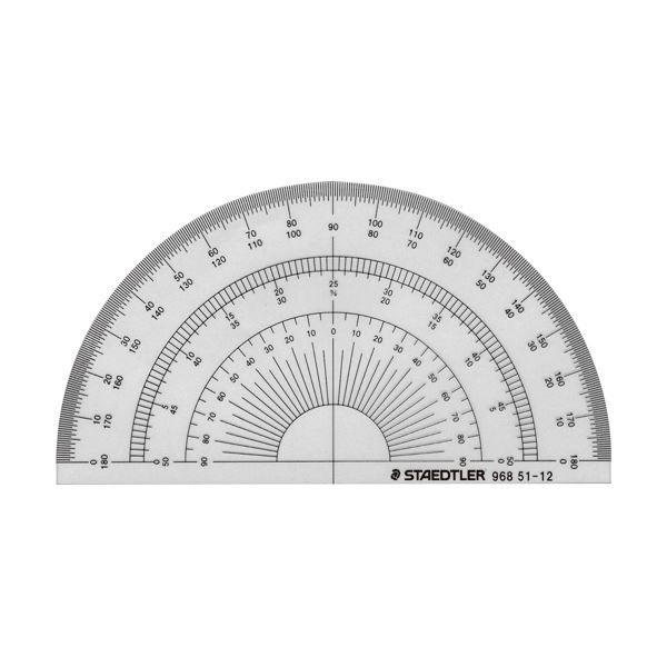 (まとめ) ステッドラー 半円分度器 12cm 968 51-12 1枚 〔×30セット〕