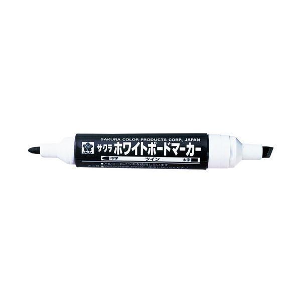 (まとめ) サクラクレパス ホワイトボードマーカーツイン WBK-T黒10本〔×10セット〕