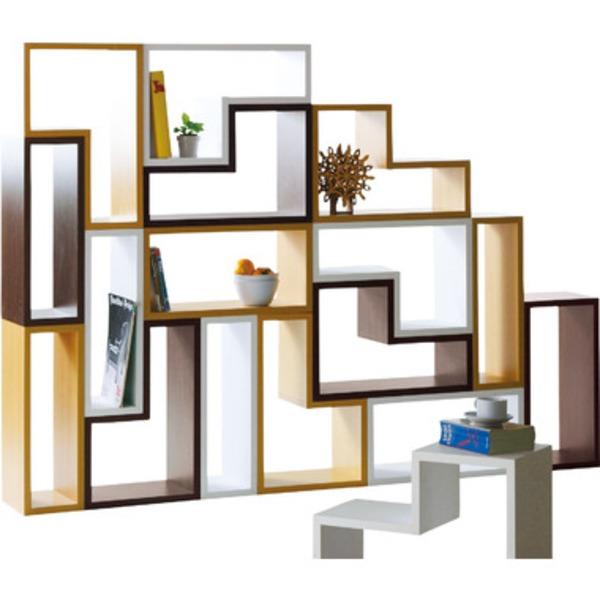 収納棚 リビング収納 幅54cm ナチュラル コゾー パズルラック デザイン収納棚 リビング ダイニング インテリア家具 | ブランド登録なし | 02