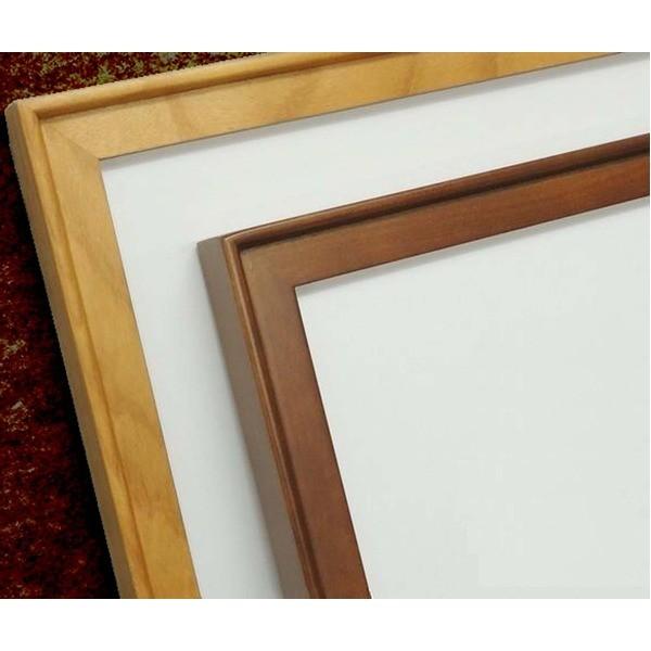 〔 角額 〕高級木製正方形額 500角 500×500mm チーク 壁掛けひも アクリル付き 9787 フレーム 額縁 額の画像
