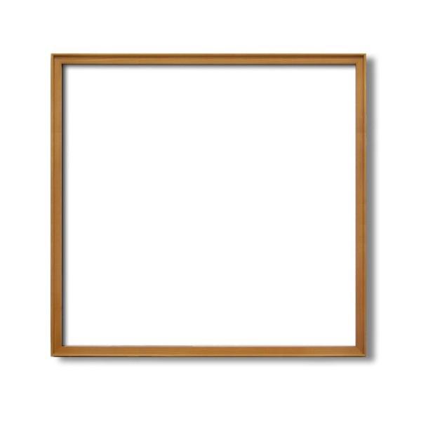 〔 角額 〕高級木製正方形額 600角 600×600mm チーク 壁掛けひも アクリル付き 9787 フレーム 額縁 額