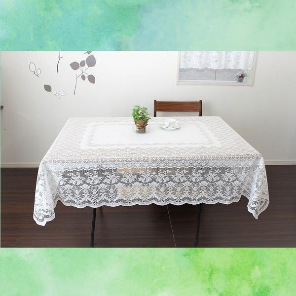 レース テーブルクロス テーブルカバー 140cm×140cm 正方形 撥水加工 日本製 模様替え リビング ダイニング キッチン |  | 01