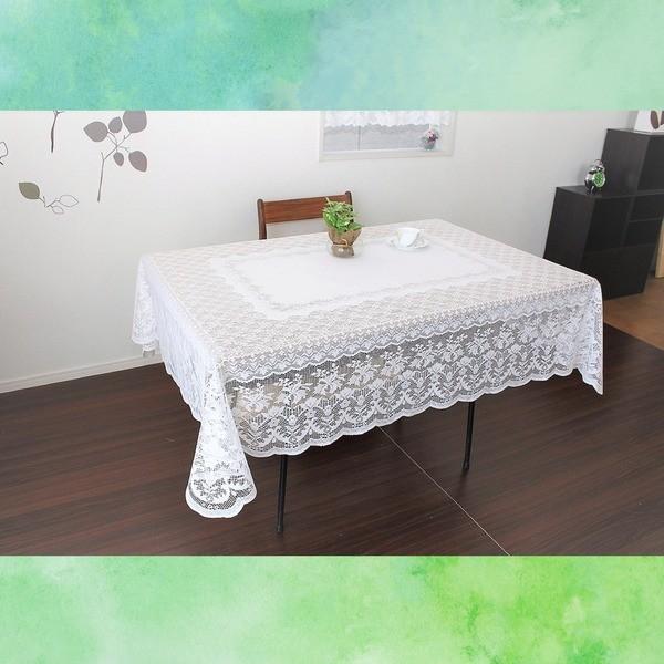 レース テーブルクロス テーブルカバー 140cm×140cm 正方形 撥水加工 日本製 模様替え リビング ダイニング キッチン |  | 05