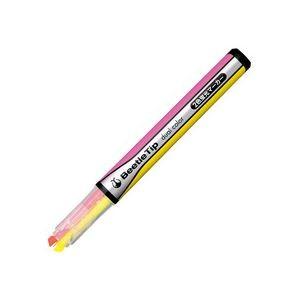 (まとめ) コクヨ 2色蛍光マーカービートルティップ イエロー×ピンク PM-L303-1-1P 1本 〔×50セット〕