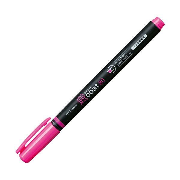 (まとめ) トンボ鉛筆 蛍コート80 ももいろWA-SC90 1本 〔×50セット〕 蛍光ペン