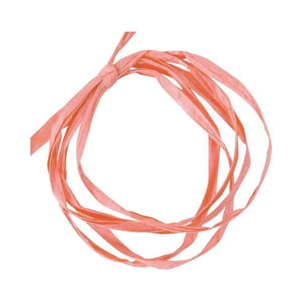 (まとめ) ヘッズ ペーパーラフィア 5mm×50mピンク PR-PI 1巻 〔×10セット〕