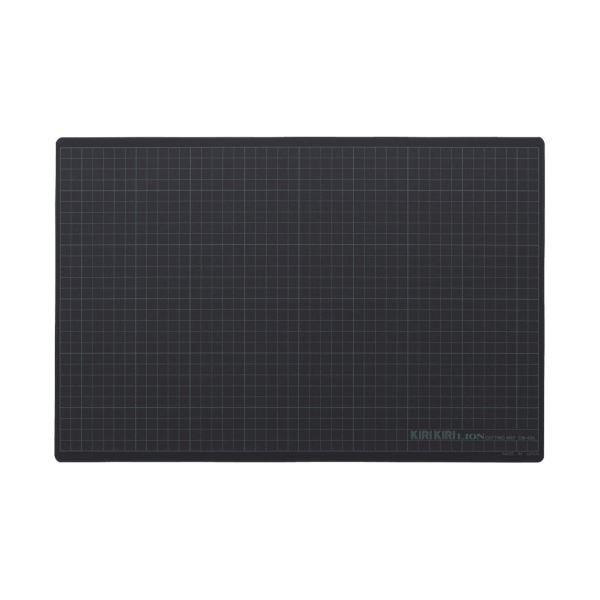 (まとめ) ライオン事務器 カッティングマットKIRIKIRI 再生PVC製 450×300×1.2mm グレー CM-45K 1枚 〔×5セット〕