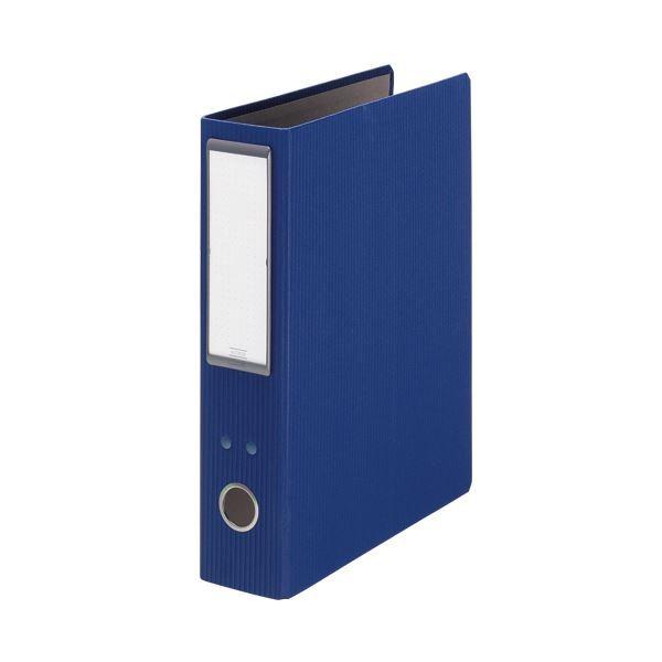 (まとめ)ライオン事務器パイプ式ファイル(アコルデ) A4タテ 500枚収容 50mmとじ 背幅70mm ブルー No.753CL1冊 〔×5セット〕