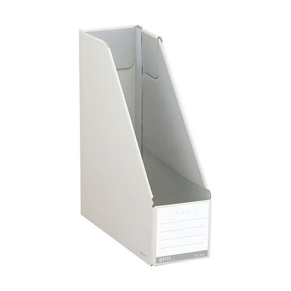 (まとめ)コクヨ ファイルボックス(NEOS)スタンドタイプ A4タテ 背幅102mm オフホワイト フ-NEL450W 1セット(10冊) 〔×3セット〕