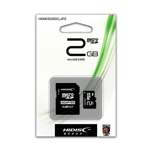 (まとめ)ハイディスク microSDカード2GB SD変換アダプター付き HDMCSD2GCLJP3 1枚〔×5セット〕 |  | 01