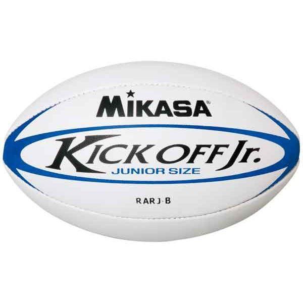 MIKASA(ミカサ)ラグビー ジュニアラグビーボール3号 ホワイト×ブルー 〔RARJB〕｜krypton