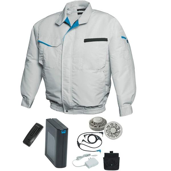 格安即決 空調服 作業着 Xl シルバー シルバーファン バッテリーセット 綿 ポリエステル混紡 洗濯耐久性 Fan Fit Ff 新しい到着 Technet 21 Org