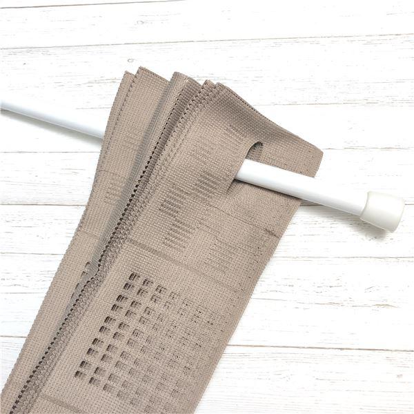 間仕切り カーテン 幅100×丈180cm 1枚 ブラウン 日本製 カット可 抗菌 防臭 取付簡単 省エネ 目隠し 仕切り リビング | ブランド登録なし | 02