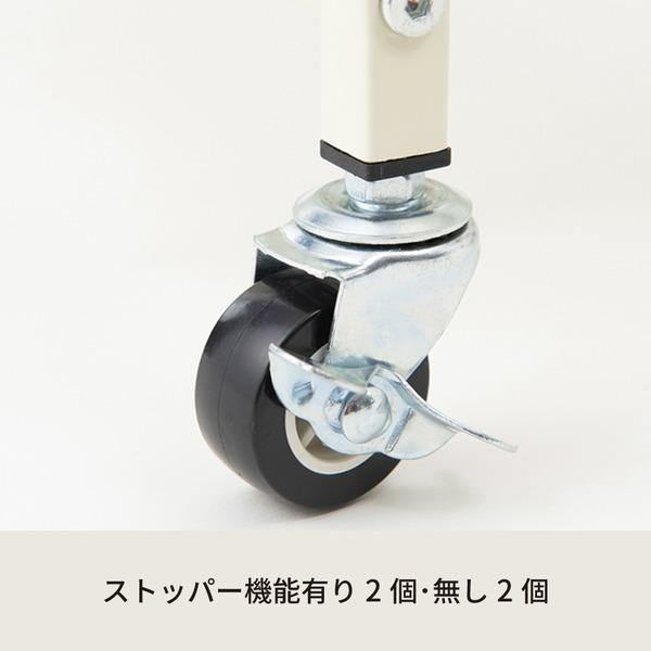 マルチワゴン ROBUST(アイボリー) キッチンワゴン ラック 収納 多肉棚 収納 スリム キャスター付 DIY オシャレ スライド NK-380の画像