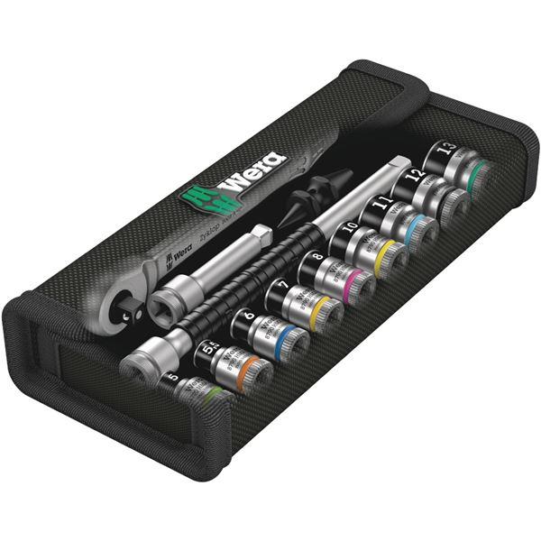 WERA ヴェラ 差込角1/4SQ 13点組 メタルラチェットソケット ビットセット 003756 工具 ツール DIY 作業工具 道具_1