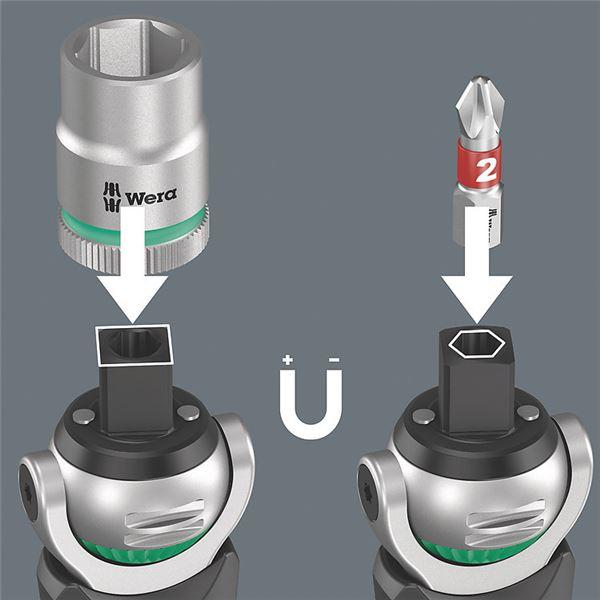 WERA ヴェラ サイクロップ 首振り式 ラチェットドライバー ビット12本収納 ポーチ付き 004281 工具 ツール DIY 作業工具 道具_1