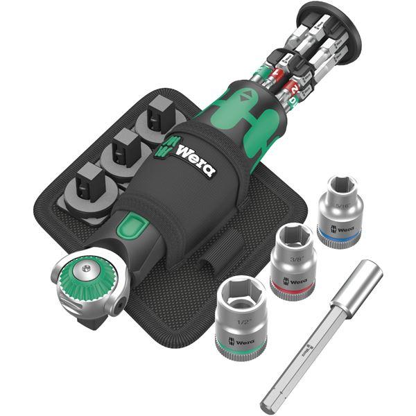 WERA ヴェラ ビットマガジン付 ZYKLOP ラチェット ビットソケット 18点セット インチサイズ 004283 工具 ツール DIY 作業工具_3