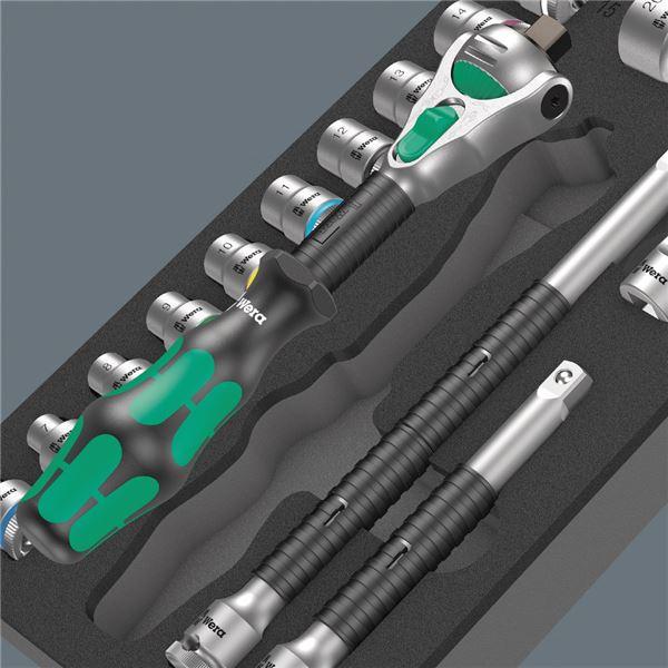 WERA ヴェラ 23点組 3/8DR ラチェットレンチ Zyklop Speed ソケットアタッチメント セット フォームインサート付 150111 工具_2