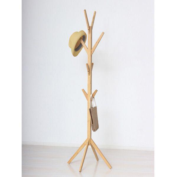 Bambooポールハンガー ナチュラル 組立式の画像