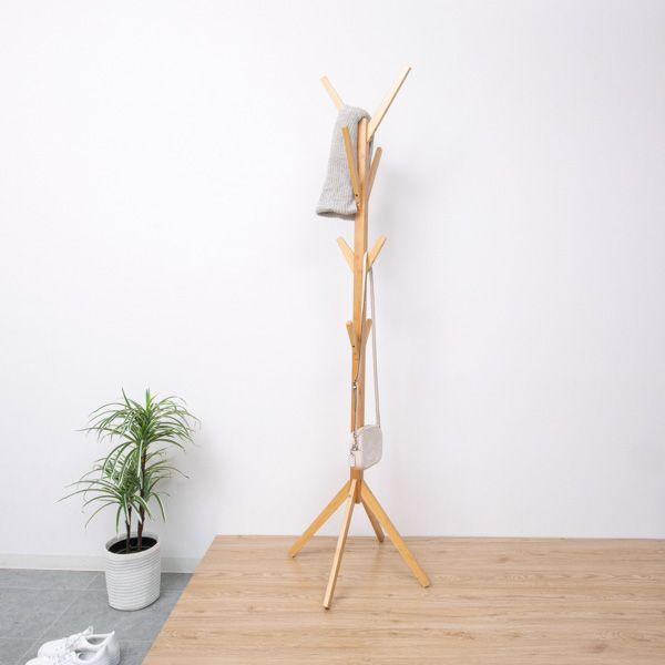 Bambooポールハンガー ナチュラル 組立式の画像