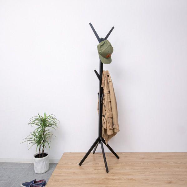 Bambooポールハンガー ブラック 組立式の画像