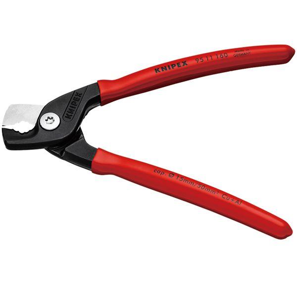 KNIPEX クニペックス ケーブルカッター ステップカット プラスチックコーティング 全長160mm 9511-160 工具 ツール DIY 作業工具_1