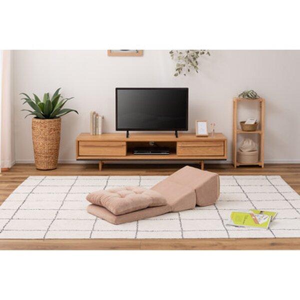TV枕座布団付M 約W40×D48-96×H27-31×SH5/14cm ベージュ 完成品の画像