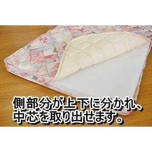 完全分離型 ピーチスキン加工生地使用ウォッシャブル3層敷布団 シングルピンク 日本製 |  | 02
