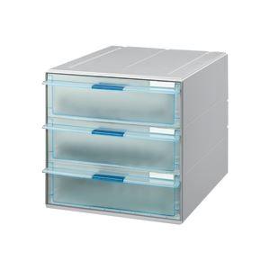 KOKUYO - コクヨ 水茎の跡入れもの(UNIFEEL) 澄み切った引き出し印字機 A4タテ 深型3段 ともし火薄墨色 LC-UNT203M 1台