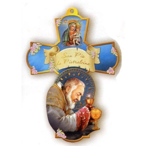 豪華 新品 木製壁クロス Padre Pio Made In Italy 6in Height ブラウン B003aub8rg 送料無料 全商品オープニング価格特別価格 Blog Lonolife Com