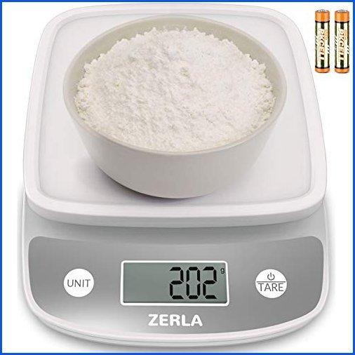 ＜新品＞Digital Kitchen Scale by Zerla - Versatile Food Scale - Weigh Snacks, Liquids, & Foods - Accurate Weight Scale within .05 oz. - 天秤
