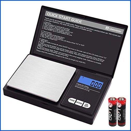 ＜新品＞UNIWEIGH Gram Scale,200g 0.01g/0.001oz Digital Pocket Scale,Electronic Smart Weigh Scale,Portable Small Jewelry Scale Grams and