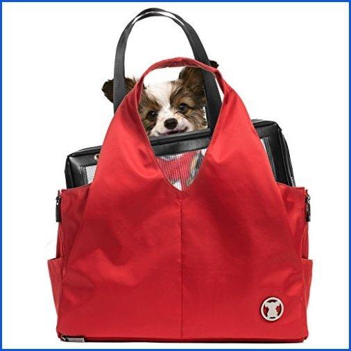 新品 Miso Pup Sporty Red Interchangeable Airline Approved Pet Carrier Combo With Pockets For Small Dogs Base Shell Tot 爆安プライス