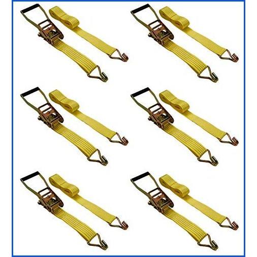 新品 6パック 2インチ X 15フィート ラチェットストラップ タイダウン 5000ポンド Jフック 並行輸入品 B07kx6sd6l Kryrストア 通販 Yahoo ショッピング